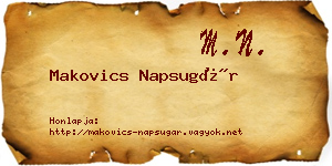 Makovics Napsugár névjegykártya